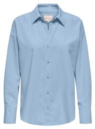 Only Μακρυμάνικο Γυναικείο Πουκάμισο Cashmere Blue, Σιέλ