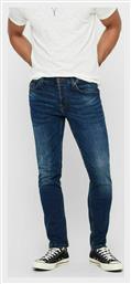 Only & Sons Ανδρικό Παντελόνι Τζιν Ελαστικό Regular Fit Straight Μπλε