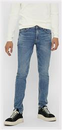 Only & Sons Ανδρικό Παντελόνι Τζιν Ελαστικό Slim Fit Γαλάζιο
