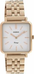 Oozoo Timepieces Vintage Ρολόι με Ροζ Χρυσό Μεταλλικό Μπρασελέ από το Public