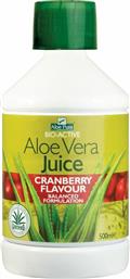 Optima Naturals Aloe Vera Juice 500ml Cranberry από το Pharm24