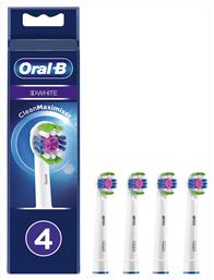 Oral-B 3D White Ανταλλακτικές Κεφαλές για Ηλεκτρική Οδοντόβουρτσα CleanMaximiser 4τμχ