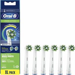 Oral-B Cross Action CleanMaximiser XL Pack Ανταλλακτικές Κεφαλές για Ηλεκτρική Οδοντόβουρτσα BRA-EB50-EFFS 6τμχ