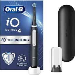 Oral-B IO Series 4 Ηλεκτρική Οδοντόβουρτσα με Χρονομετρητή, Αισθητήρα Πίεσης και Θήκη Ταξιδίου Black από το Pharm24