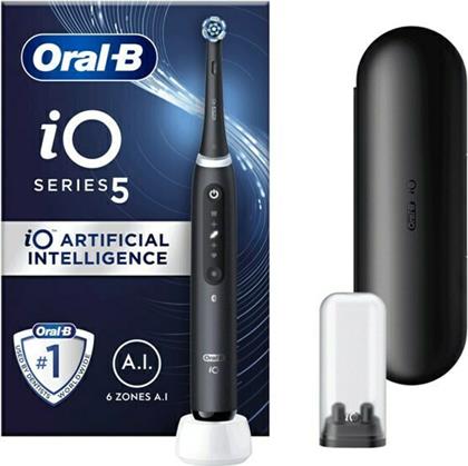 Oral-B IO Series 5 Ηλεκτρική Οδοντόβουρτσα με Αισθητήρα Πίεσης και Θήκη Ταξιδίου Black από το e-Fresh