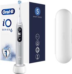 Oral-B iO Series 6 Ηλεκτρική Οδοντόβουρτσα με Χρονομετρητή, Αισθητήρα Πίεσης και Θήκη Ταξιδίου Gray Opal από το Pharm24