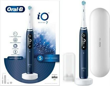 Oral-B IO Series 7 Ηλεκτρική Οδοντόβουρτσα με Χρονομετρητή, Αισθητήρα Πίεσης και Θήκη Ταξιδίου Sapphire Blue από το e-shop