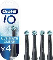 Oral-B iO Ultimate Cleaning Black Ανταλλακτικές Κεφαλές για Ηλεκτρική Οδοντόβουρτσα 328865 4τμχ από το e-shop