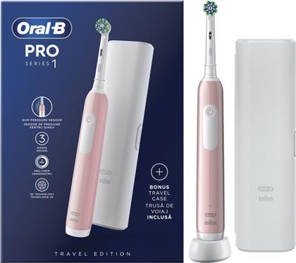 Oral-B Pro Series 1 Ηλεκτρική Οδοντόβουρτσα με Χρονομετρητή και Θήκη Ταξιδίου Ροζ από το Pharm24