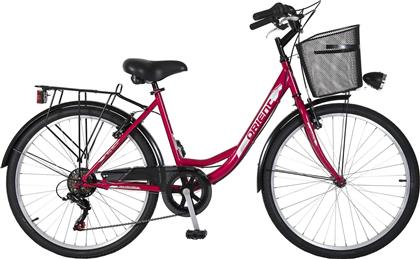 Orient City Classic 28'' Lady Κόκκινο Ποδήλατο Πόλης με 6 Ταχύτητες από το Plus4u