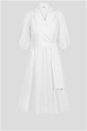 Orsay γυναικείο midi κρουαζέ φόρεμα με ζώνη - 470205-000000 - Λευκό από το Notos
