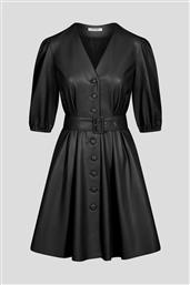 Orsay γυναικείο mini faux leather φόρεμα με ζώνη - 470222-660000 - Μαύρο από το Notos