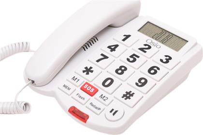 Osio OSWB-4760 Ενσύρματο Τηλέφωνο Γραφείου για Ηλικιωμένους Λευκό από το e-shop