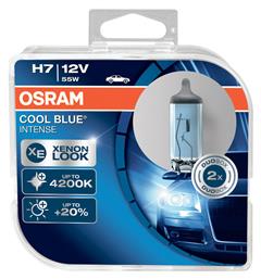 Osram Λάμπες Αυτοκινήτου Cool Blue Intense H7 Αλογόνου 4200K 12V 55W 2τμχ από το Saveltrade