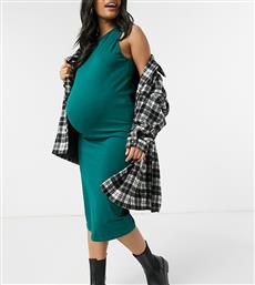 Outrageous Fortune Maternity exclusive racer back midi dress in emerald green από το Asos