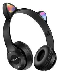 P47M Cat Ear Bluetooth / 3.5mm Μαύρα