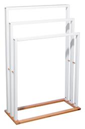 Pakketo Κρεμάστρα Δαπέδου από Ξύλο Λευκή 55x24x82cm