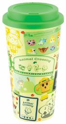 Paladone Animal Crossing Travel Κούπα Πλαστική με Καπάκι Πράσινη 450ml