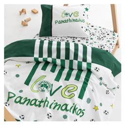 Palamaiki Panathinaikos F.c. Σετ Βρεφικά Σεντόνια Κούνιας Βαμβακερά με Λάστιχο Πράσινα 130x170εκ. 3τμχ