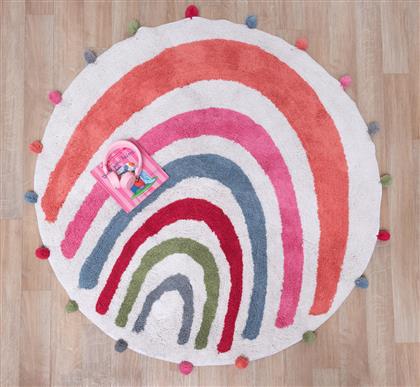 Palamaiki Παιδικό Χαλί Βαμβακερό Στρογγυλό με Διάμετρο 120cm Vala