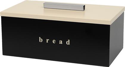 Pam & Co Ψωμιέρα με Καπάκι Μεταλλική σε Μαύρο Χρώμα 40x22x16cm από το Katoikein