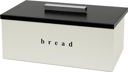 Pam & Co Ψωμιέρα με Καπάκι Inox σε Λευκό Χρώμα 40x22x16cm από το Katoikein