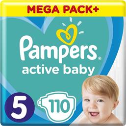 Pampers Πάνα με Αυτοκόλλητο Active Baby No. 5 για 11-16kg 110τμχ