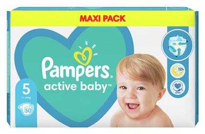 Pampers Active Baby Πάνες με Αυτοκόλλητο No. 5 για 11-16kg 50τμχ