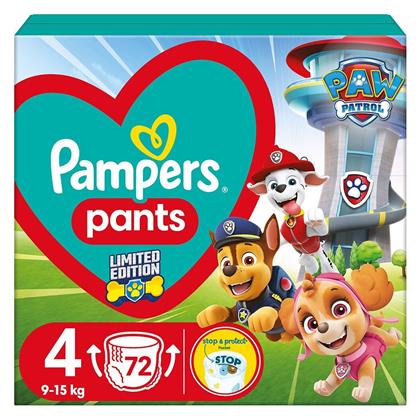 Pampers Paw Patrol No. 4 για 9-15kg 72τμχ