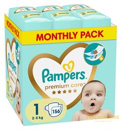 Pampers Premium Care No. 1 για 2-5kg 156τμχ