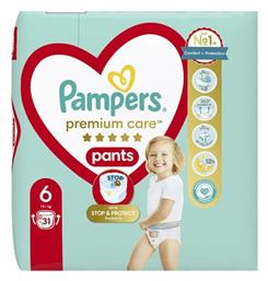 Pampers Πάνες Βρακάκι Premium Care No. 6 για 15+kg 31τμχ