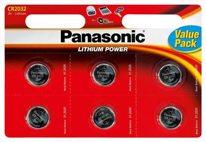 Panasonic Lithium Power Μπαταρίες Ρολογιών CR2032 3V 6τμχ από το e-shop