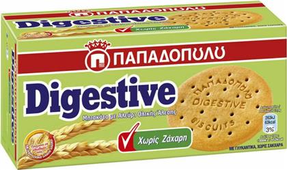 Παπαδοπούλου Μπισκότα Digestive Ολικής Χωρίς Ζάχαρη 250gr από το ΑΒ Βασιλόπουλος