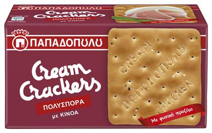 Παπαδοπούλου Crackers Cream Πολυσπορα Με Quinoa 195gr από το ΑΒ Βασιλόπουλος