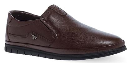 Parex Δερμάτινα Ανδρικά Slip-On Καφέ