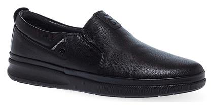 Parex Δερμάτινα Ανδρικά Slip-On Μαύρα από το Parex