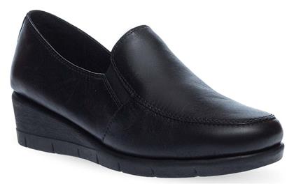 Parex Δερμάτινα Γυναικεία Slip-On Μαύρα