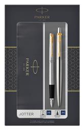 Parker Jotter Σετ Στυλό Ballpoint με Πένα από Ατσάλι Ασημί σε Θήκη (σε Χάρτινη Κασετίνα)