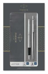 Parker Jotter Σετ Στυλό Ballpoint με Πένα από Ατσάλι Ασημί σε Θήκη (σε Χάρτινη Κασετίνα) από το e-shop