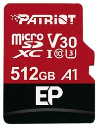 Patriot EP microSDXC 512GB Class 10 U3 V30 A1 UHS-I από το e-shop