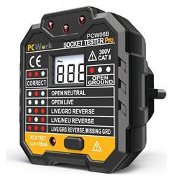 Pcwork PCW06B Tester Καλωδίων Ρεύματος