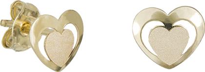 Παιδικά σκουλαρίκια Κ9 καρδιές 029091 029091 Χρυσός 9 Καράτια από το Kosmima24