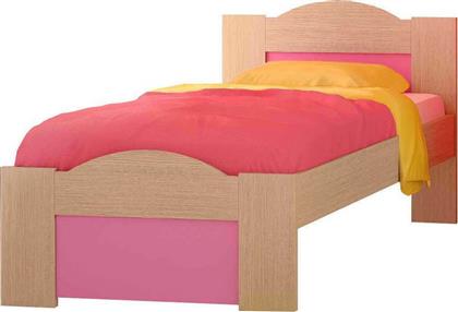 Παιδικό Κρεβάτι Ημίδιπλο για Στρώμα 110x190cm Ροζ Δρυς Κύμα
