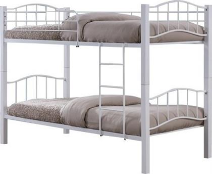 Παιδικό Κρεβάτι Κουκέτα για Στρώμα 90x200cm Λευκό Paloma