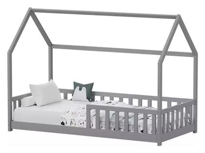Παιδικό Κρεβάτι Μονό Γκρι για Στρώμα 90x190cm