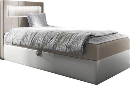 Παιδικό Κρεβάτι Μονό με Στρώμα 100x200cm Μπεζ Gold I