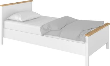 Παιδικό Κρεβάτι Μονό με Στρώμα 90x200 Λευκό από το Polihome