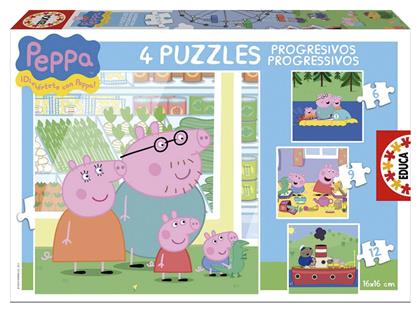 Παιδικό Puzzle Progressive Peppa για 3+ Ετών 43pcs Educa