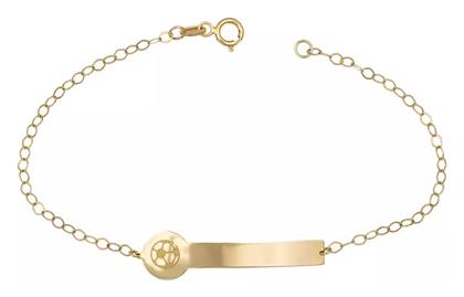 Παιδικό Βραχιόλι Ταυτότητα από Χρυσό 14K με Αγοράκι