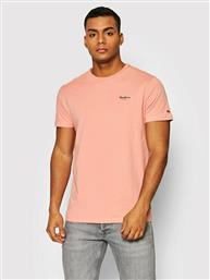 Pepe Jeans Ανδρικό T-shirt Ροζ με Λογότυπο